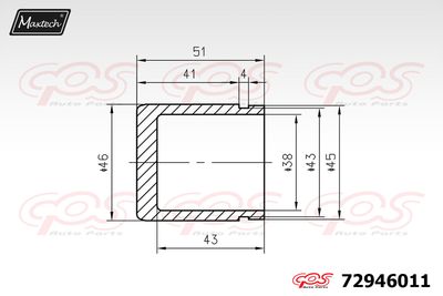 72946011 MAXTECH Поршень, корпус скобы тормоза