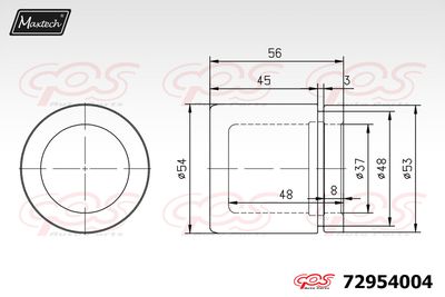 72954004 MAXTECH Поршень, корпус скобы тормоза