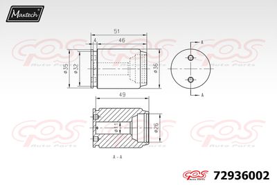 72936002 MAXTECH Поршень, корпус скобы тормоза