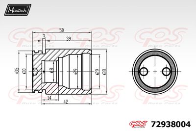 72938004 MAXTECH Поршень, корпус скобы тормоза