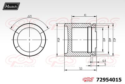 72954015 MAXTECH Поршень, корпус скобы тормоза