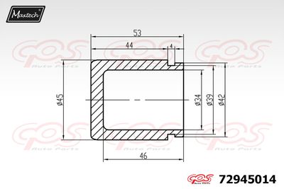 72945014 MAXTECH Поршень, корпус скобы тормоза