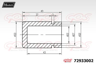 72933002 MAXTECH Поршень, корпус скобы тормоза