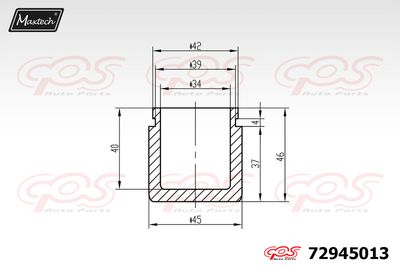 72945013 MAXTECH Поршень, корпус скобы тормоза