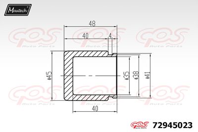 72945023 MAXTECH Поршень, корпус скобы тормоза