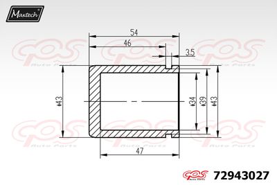 72943027 MAXTECH Поршень, корпус скобы тормоза