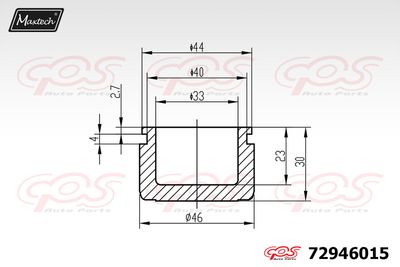 72946015 MAXTECH Поршень, корпус скобы тормоза