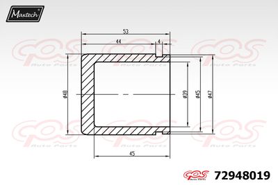 72948019 MAXTECH Поршень, корпус скобы тормоза