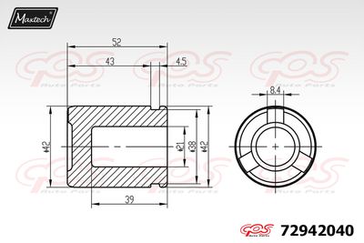 72942040 MAXTECH Поршень, корпус скобы тормоза