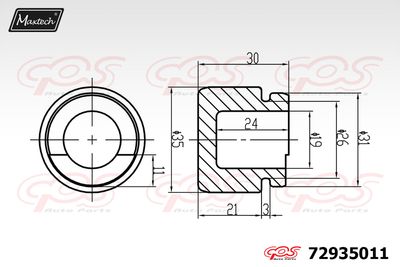 72935011 MAXTECH Поршень, корпус скобы тормоза