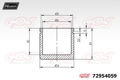 72954059 MAXTECH Поршень, корпус скобы тормоза