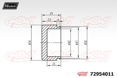 72954011 MAXTECH Поршень, корпус скобы тормоза