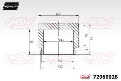 72960028 MAXTECH Поршень, корпус скобы тормоза