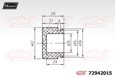 72942015 MAXTECH Поршень, корпус скобы тормоза