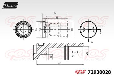 72930028 MAXTECH Поршень, корпус скобы тормоза