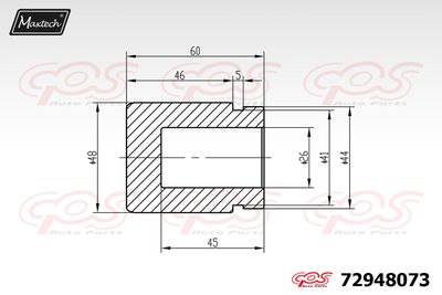 72948073 MAXTECH Поршень, корпус скобы тормоза