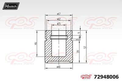 72948006 MAXTECH Поршень, корпус скобы тормоза