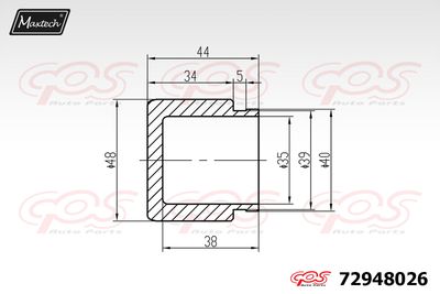 72948026 MAXTECH Поршень, корпус скобы тормоза