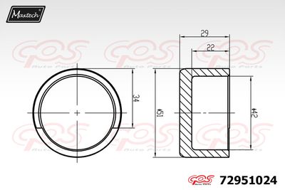 72951024 MAXTECH Поршень, корпус скобы тормоза