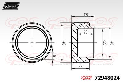 72948024 MAXTECH Поршень, корпус скобы тормоза