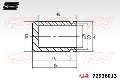 72936013 MAXTECH Поршень, корпус скобы тормоза