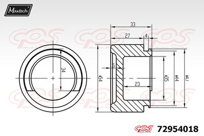 72954018 MAXTECH Поршень, корпус скобы тормоза