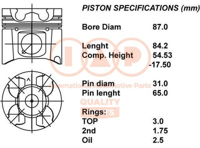 10013164 IAP QUALITY PARTS Поршень