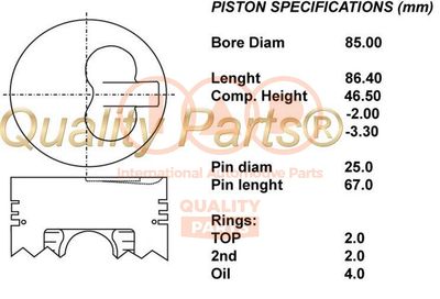 10013050 IAP QUALITY PARTS Поршень