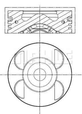 001PI00105001 MAHLE Поршень