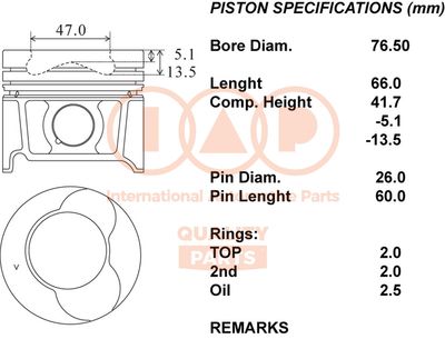 10029051 IAP QUALITY PARTS Поршень