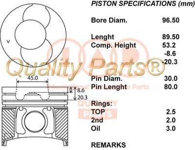 10013064 IAP QUALITY PARTS Поршень