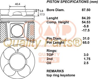 10013167 IAP QUALITY PARTS Поршень