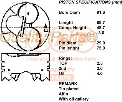 10012023 IAP QUALITY PARTS Поршень