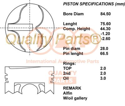 10013086 IAP QUALITY PARTS Поршень