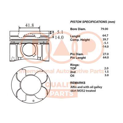 10006066 IAP QUALITY PARTS Поршень