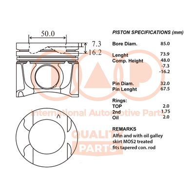 10013140 IAP QUALITY PARTS Поршень