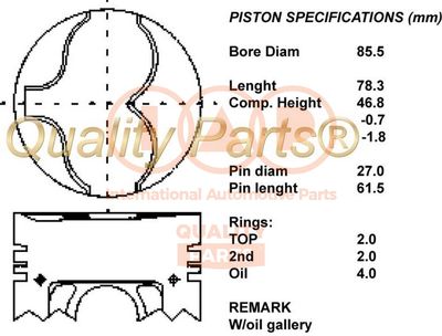 10013033 IAP QUALITY PARTS Поршень