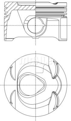 001PI00164000 MAHLE Поршень