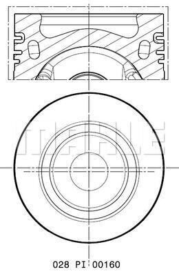 028PI00160000 MAHLE Поршень