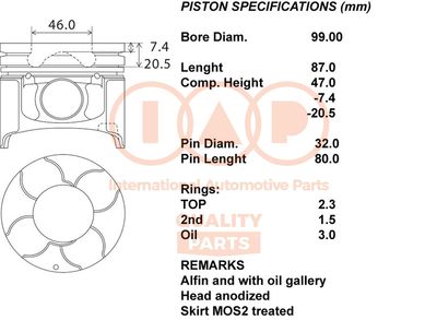 10012133 IAP QUALITY PARTS Поршень