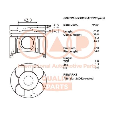 10009049 IAP QUALITY PARTS Поршень