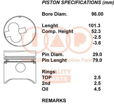 10117011 IAP QUALITY PARTS Поршень