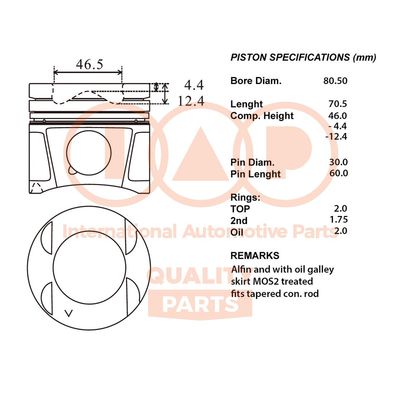 10013115 IAP QUALITY PARTS Поршень