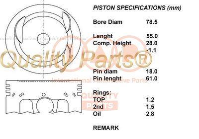 10015011 IAP QUALITY PARTS Поршень