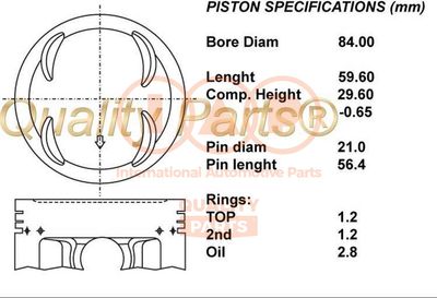 10106060 IAP QUALITY PARTS Поршень