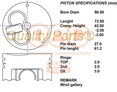 10017073 IAP QUALITY PARTS Поршень