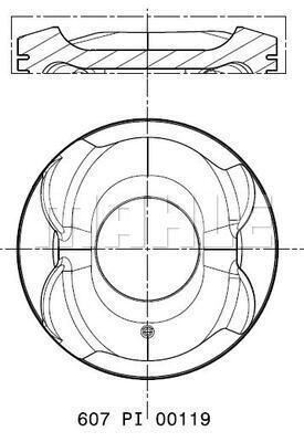 607PI00119001 MAHLE Поршень