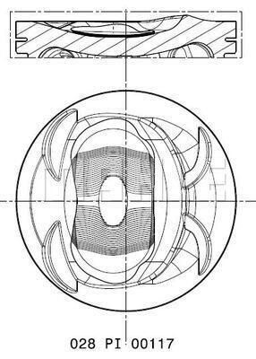 028PI00117001 MAHLE Поршень