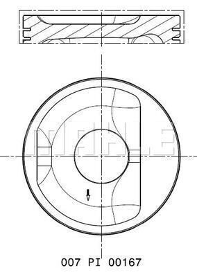 007PI00167001 MAHLE Поршень