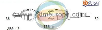 18152241 Multiparts Приводной вал